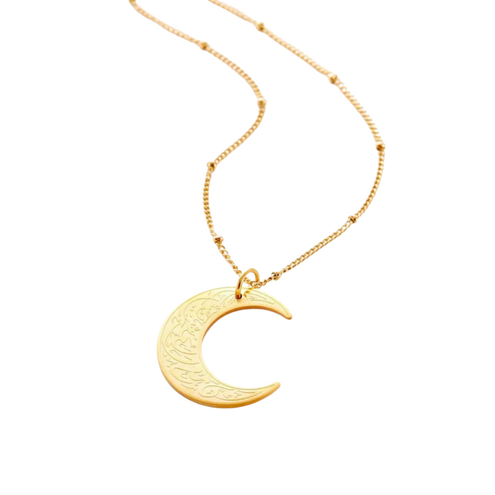 "After every storm, the moon appears" necklace