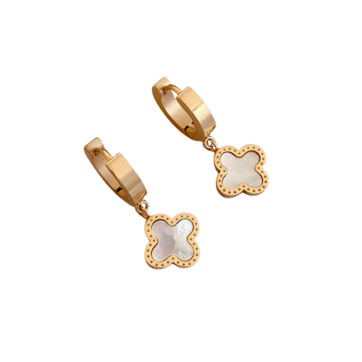 Hanging clover earrings