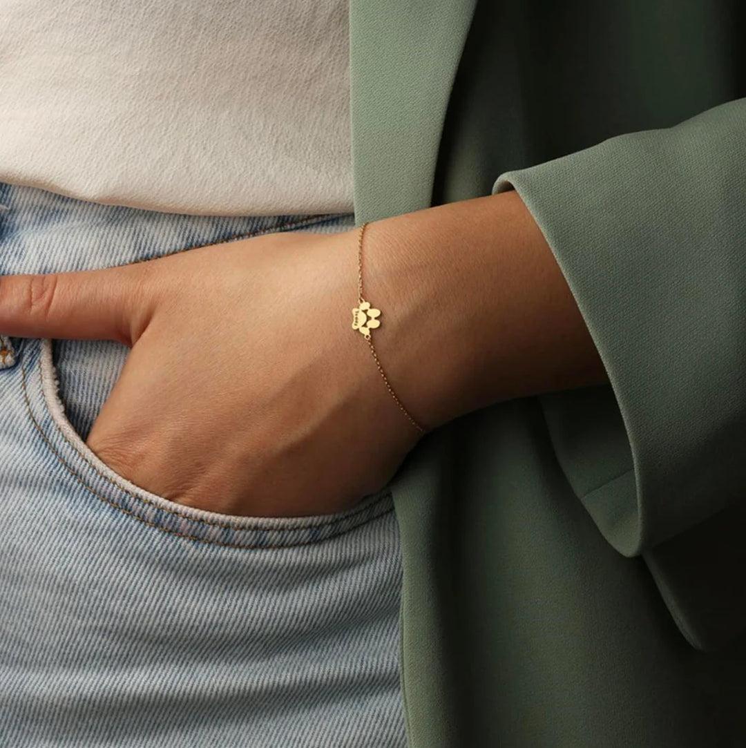 Customizable paw bracelet