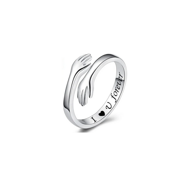 Hug ring with engraving
